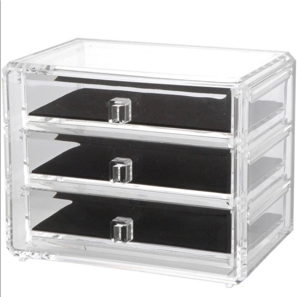 Acrylic Jewelry Chest with Three Drawers - Picture 1 of 4
